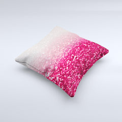 Red & Silver Glimmer Fade  Ink-Fuzed Decorative Throw Pillow