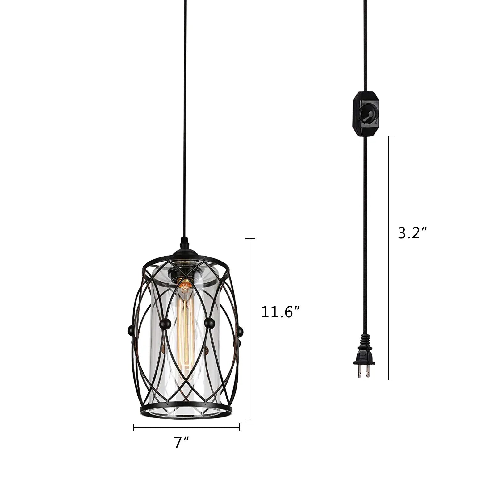 Nordic Minimalist Lamps Rustic Industrial Pendant Lights Kitchen