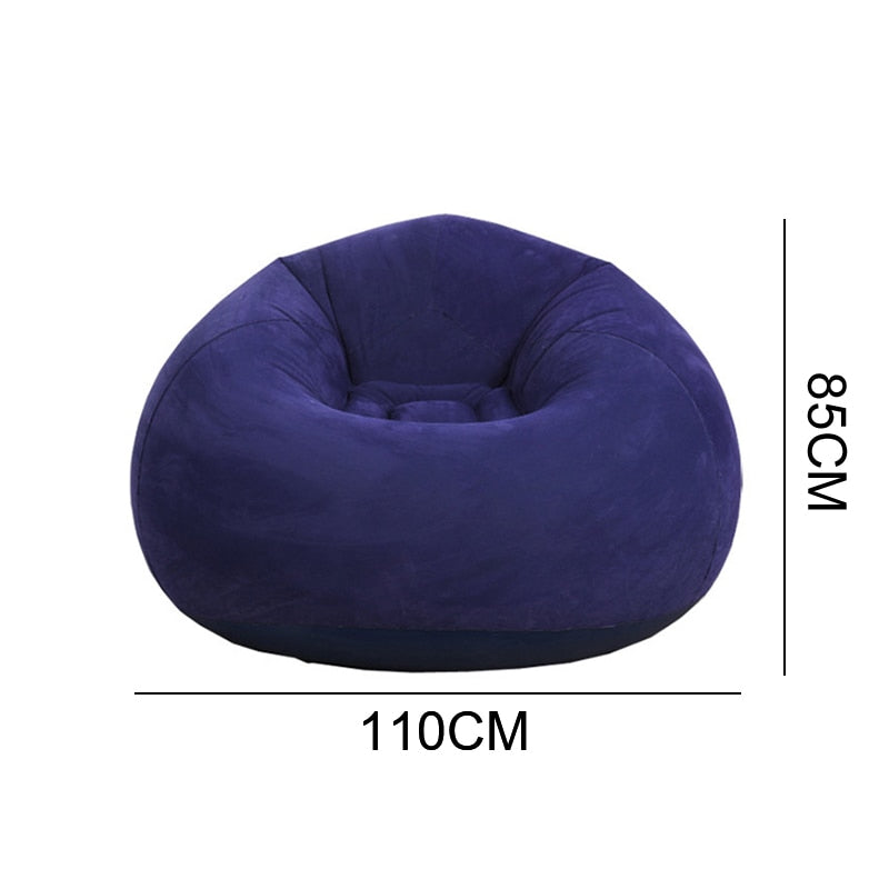 Large Lazy Inflatable Sofa Chairs PVC Lounger Seat Bean Bag Sofas Pouf