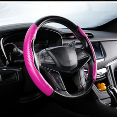 1Pair Carbon Fiber Universal Car Steering Wheel Cover