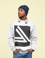 Men's Double Slanted Logo Crewneck Sweatshirt