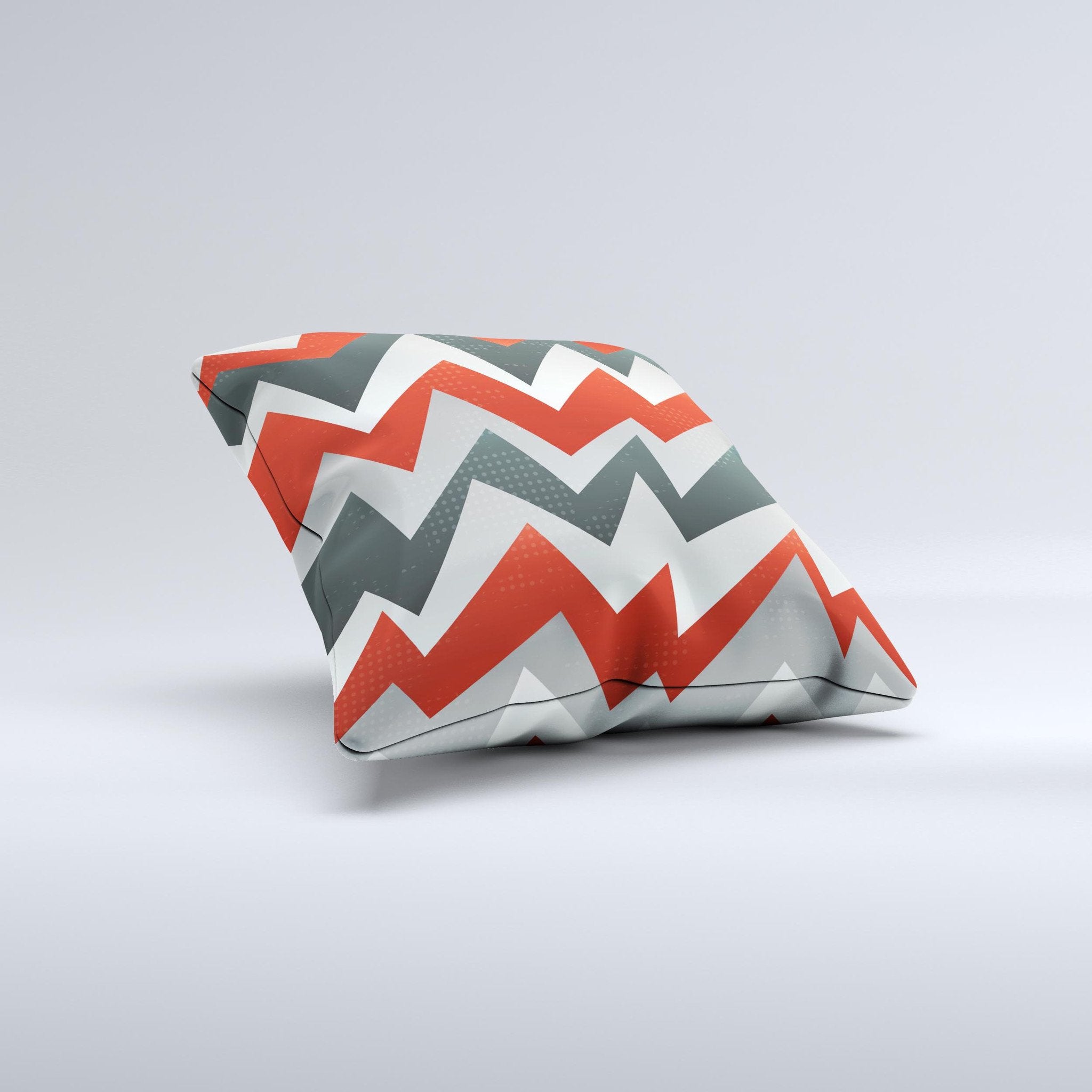 Abstract ZigZag Pattern v4 Ink-Fuzed Decorative Throw Pillow