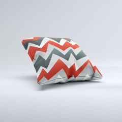 Abstract ZigZag Pattern v4 Ink-Fuzed Decorative Throw Pillow