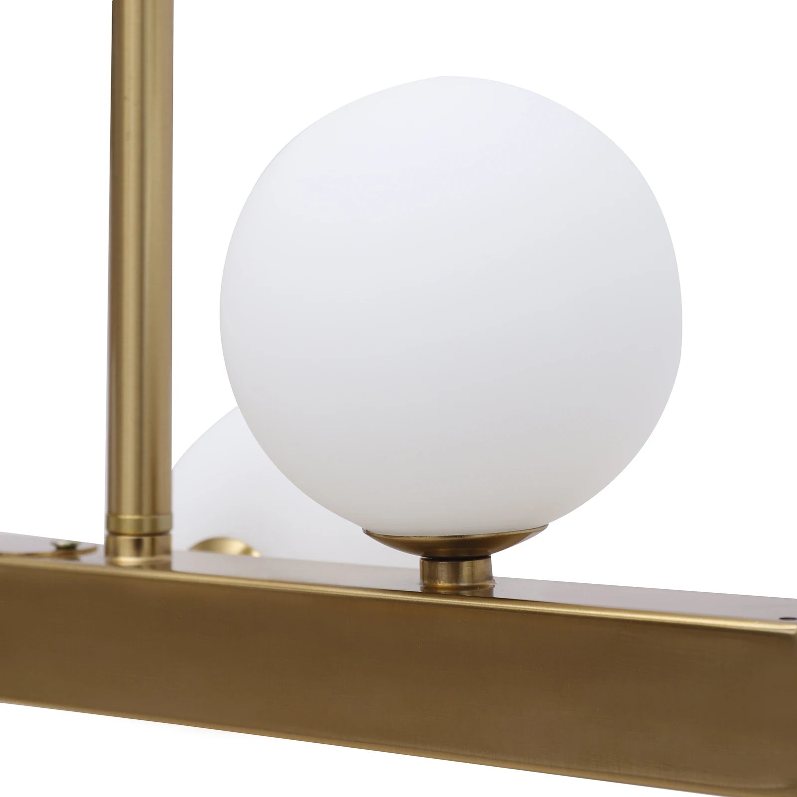 Modern Elegant Linear Pendant Lights Stylish Gold 7-Light Glass Globe