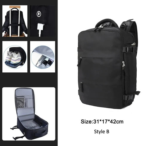 Extendible Travel Backpack Unisex Laptop Bag Women Large Luggage Bags