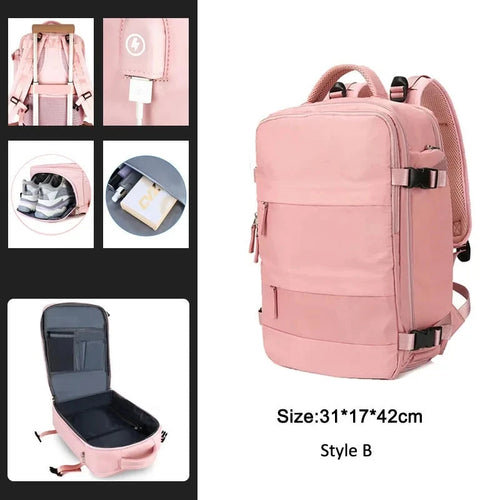 Extendible Travel Backpack Unisex Laptop Bag Women Large Luggage Bags