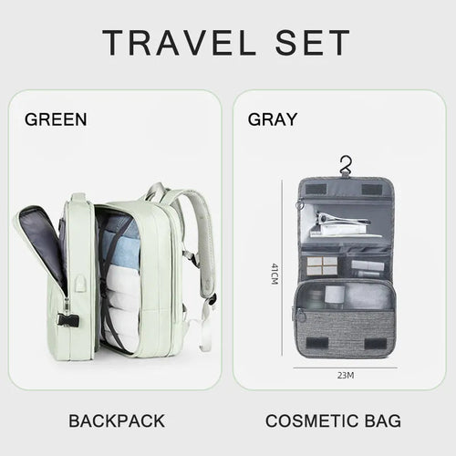 Extendible Travel Backpack Unisex Laptop Bag Women Large Luggage Bags