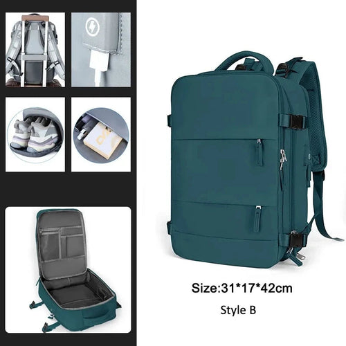 Extendible Travel Backpack Unisex Laptop Bag Women Large Luggage Bags