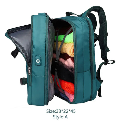 Extendible Travel Backpack Unisex Laptop Bag Women Large Luggage Bags