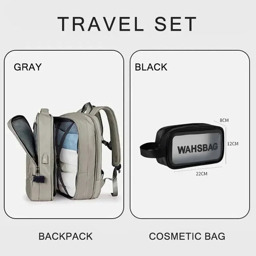 Extendible Travel Backpack Unisex Laptop Bag Women Large Luggage Bags
