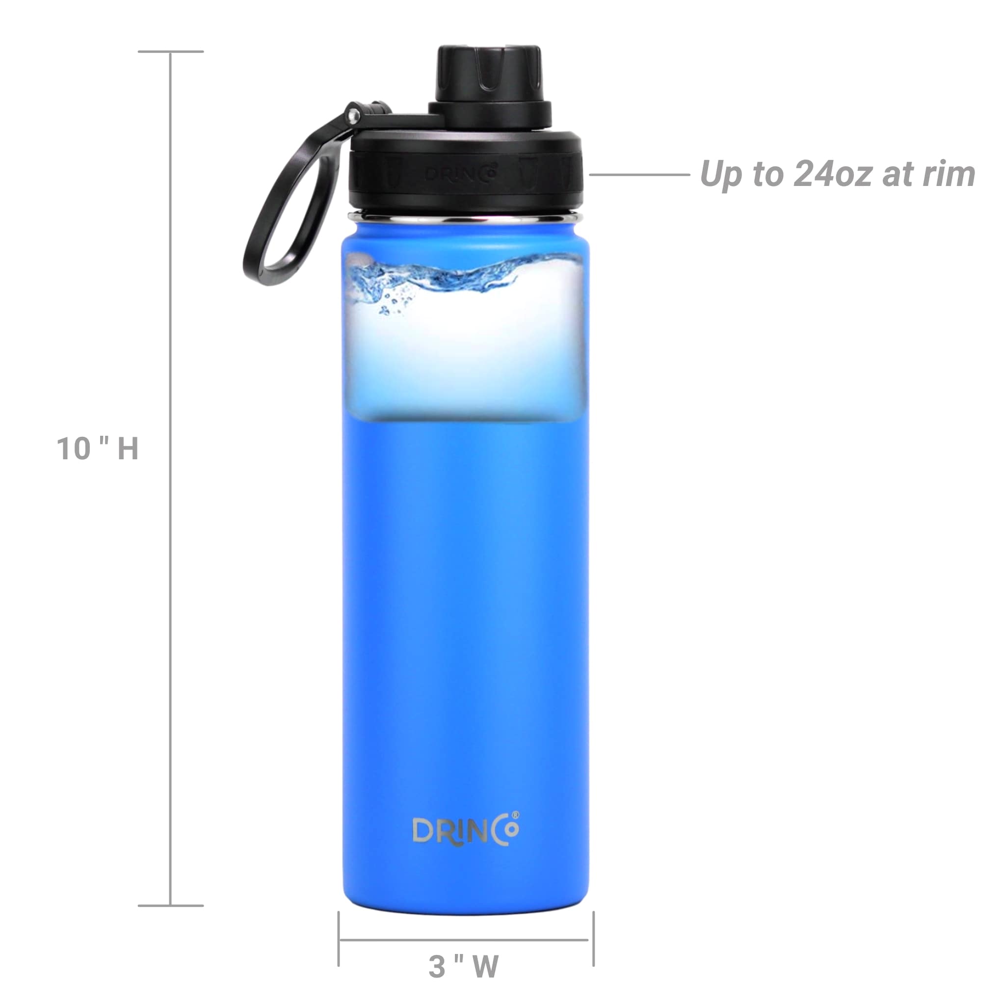 DRINCO® 22oz Stainless Steel Sport Water Bottle - Royal Blue